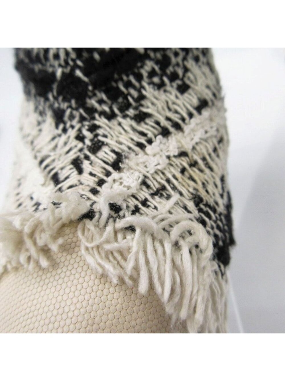 Chanel Long Boots Tweed Lapenfa CC Logo Wood Heel 35 - Picture 7 of 10